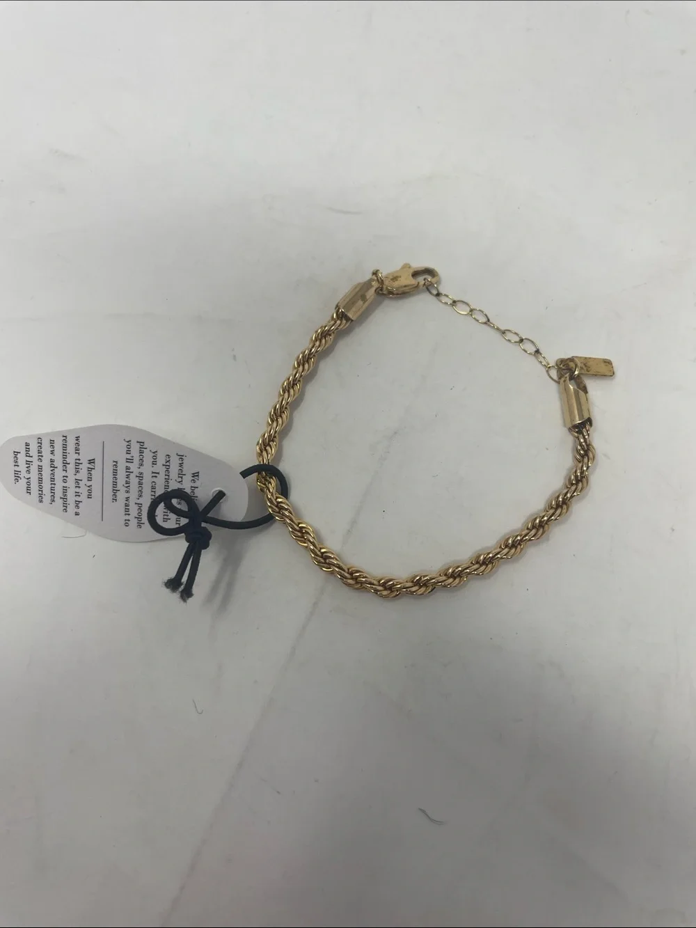 Electric Picks Gold Rope Chain Bracelet Brand New W/Tags